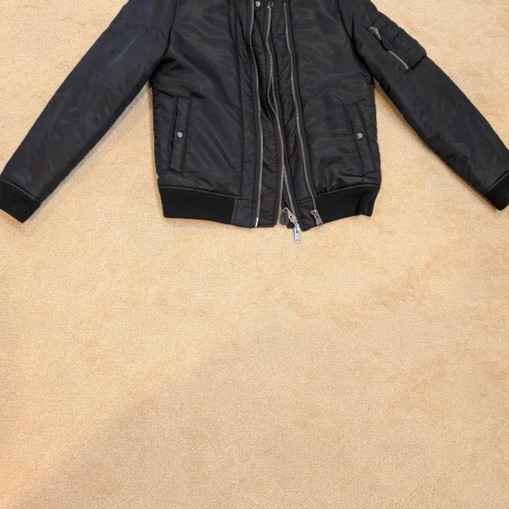 All Saints Black Bomber Jacket - Picture 8 of 8